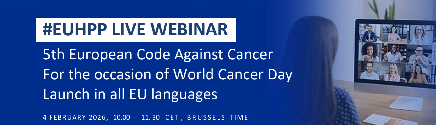 EUHPP World Cancer Day Webinar promotion
